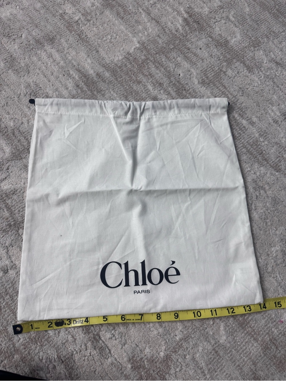 Chloe White Drawstring Dust Bag